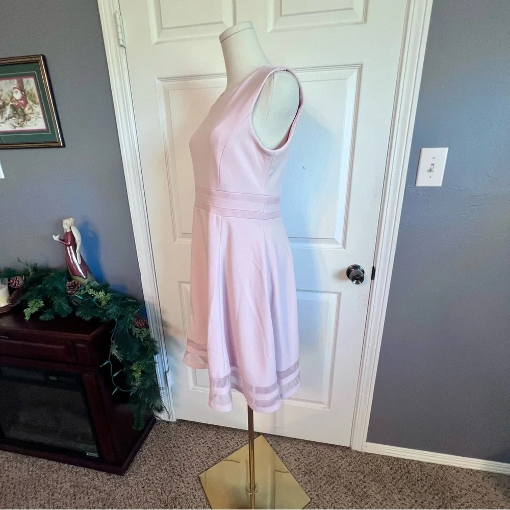 Andrew Marc Scoopneck Sleeveless A-Line Mini Dress Dusty Pink Women’s Size 8 NWT - Picture 4 of 14